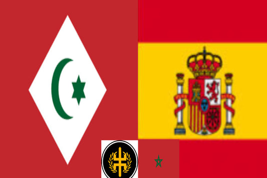 Drapeau Mustapha rif marocain Espagne